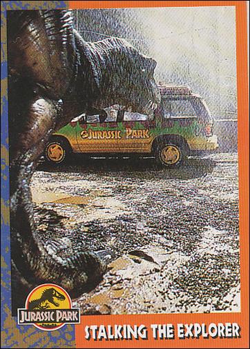 Jurassic Park (Base Set) card 34 Stalking the Explorer