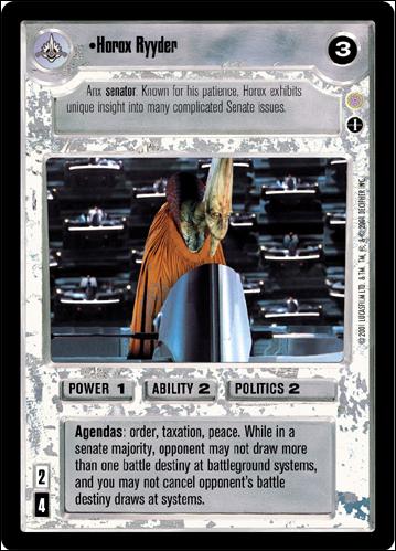 Star Wars: Coruscant Limited (Base Set) card 111 Horox Ryyder