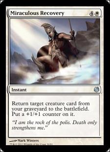 Magic the Gathering: Duel Decks: Heroes vs. Monsters (Base Set) card 30 Miraculous Recovery