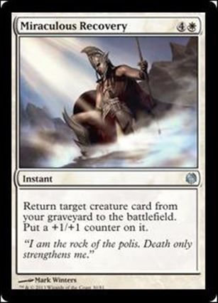 Magic the Gathering: Duel Decks: Heroes vs. Monsters (Base Set) card 30 Miraculous Recovery