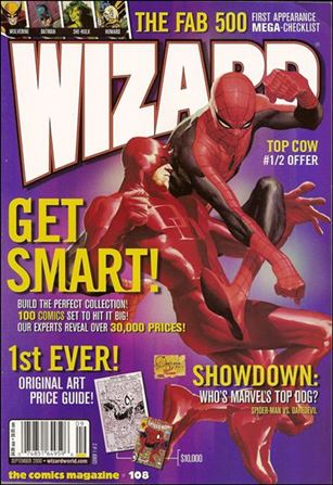 Wizard: The Comics Magazine issue 108 J.Quesada & A.Ross Spider-Man vs. Daredevil Cover