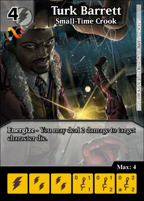 Marvel Dice Masters  Avengers Infinity Gauntlet card 54 Turk Barrett: Small-Time Crook