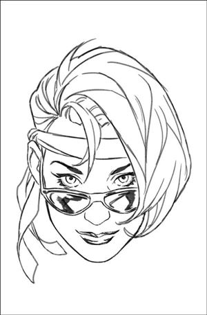 Dead X-Men issue 3-D Mark Brooks 1:50 Headshot Sketch Virgin Cover