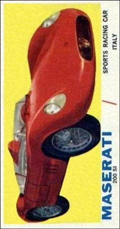 Sports Cars (1961) (Base Set) card 5 Maserati 200 SI