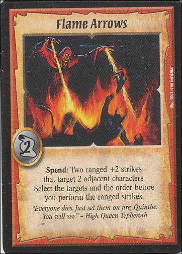 Warlord: Saga of the Storm card 177 Flame Arrows
