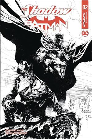 Shadow / Batman issue 2-F Philip Tan 1:10 Black and White Cover