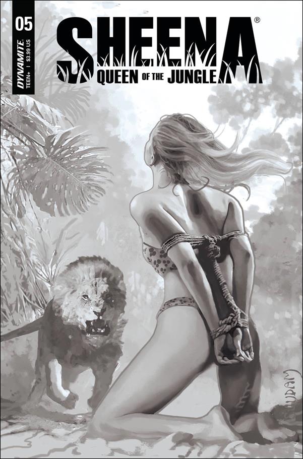 Sheena: Queen of the Jungle (2021) issue 5-P Arthur Suydam 1:30 Black & White Cover
