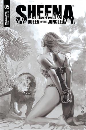 Sheena: Queen of the Jungle (2021) issue 5-P Arthur Suydam 1:30 Black & White Cover
