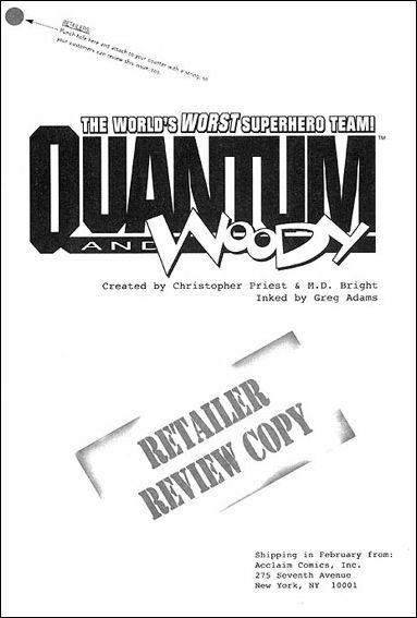 Quantum & Woody (1997) issue 1-C Retail Review Variant