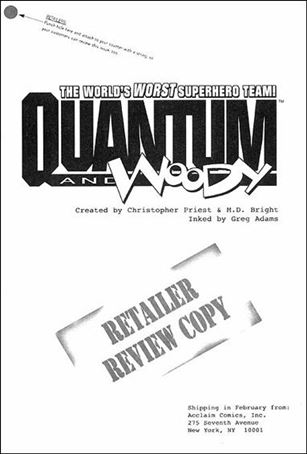 Quantum & Woody (1997) issue 1-C Retail Review Variant