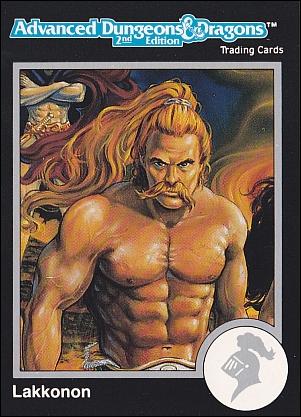 TSR 1991 Trading Cards Premier Edition Factory Set (Base Set) card 83 AD&D - Lakkonon