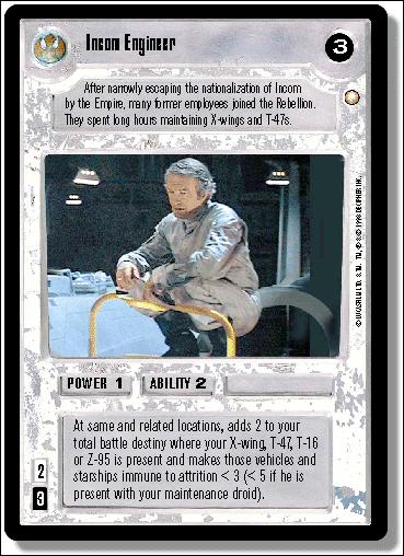 Star Wars: Special Edition Limited (Base Set) card 203 Incom Engineer