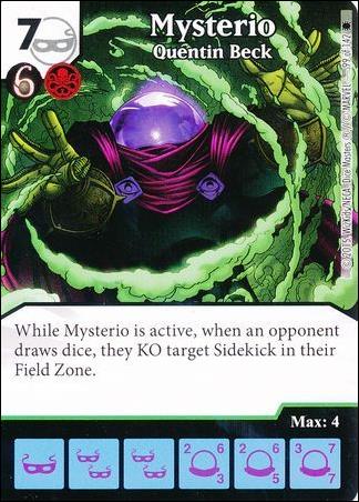 Marvel Dice Masters Amazing Spider-Man card 99 Mysterio: Quentin Beck