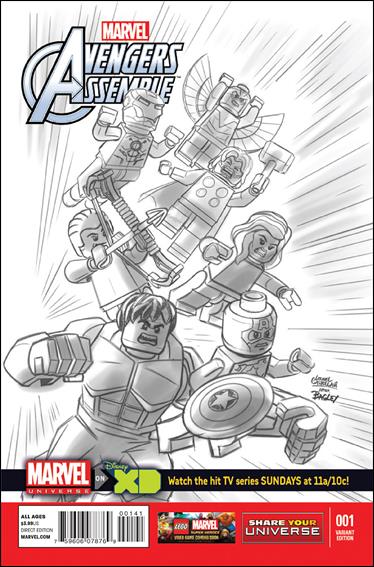 Marvel Universe Avengers Assemble issue 1-D Leonel Castellani 1:100 LEGO Sketch Cover