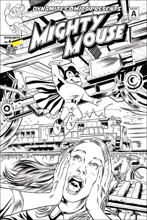 Mighty Mouse (2017) issue 4-C Igor Lima 1:10 B&W Cover