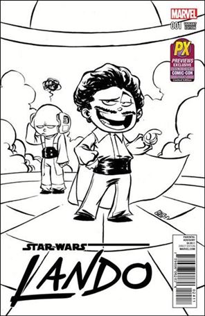 Lando issue 1-L Skottie Young SDCC/Previews B&W Baby Cover 1/8000