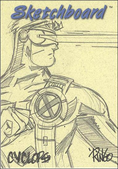 Marvel Creators Collection '98 (Sketchboard Subset) card 1-B Cyclops (Yellow)
