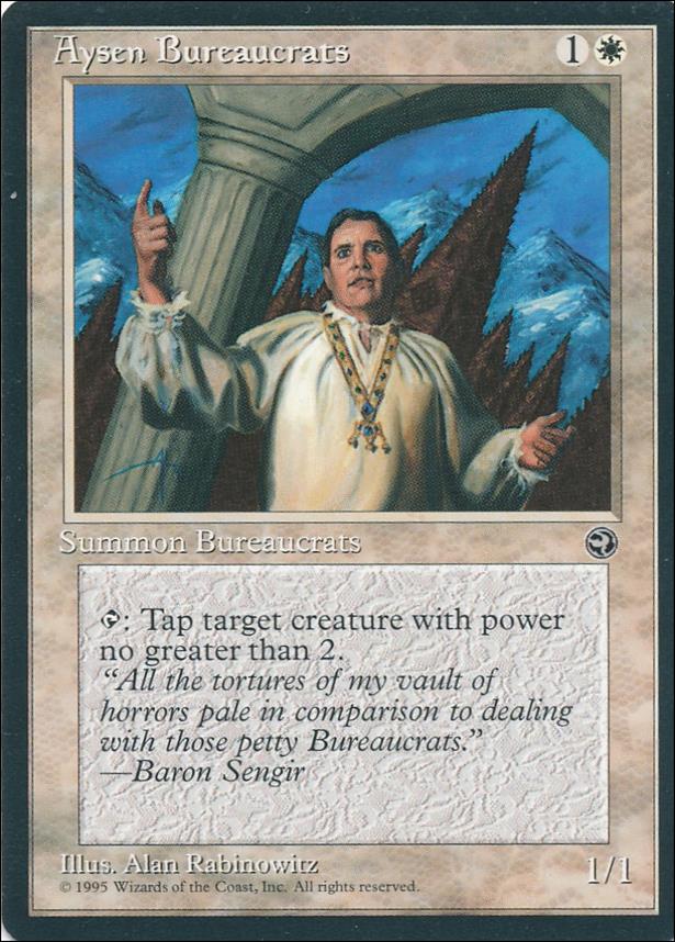 Magic the Gathering: Homelands (Base Set) card 3 Aysen Bureaucrats