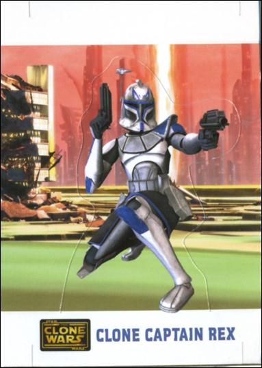 Star Wars: The Clone Wars Trading Card Stickers (Die-Cut Pop-Ups Subset) card 6 Clone Captain Rex