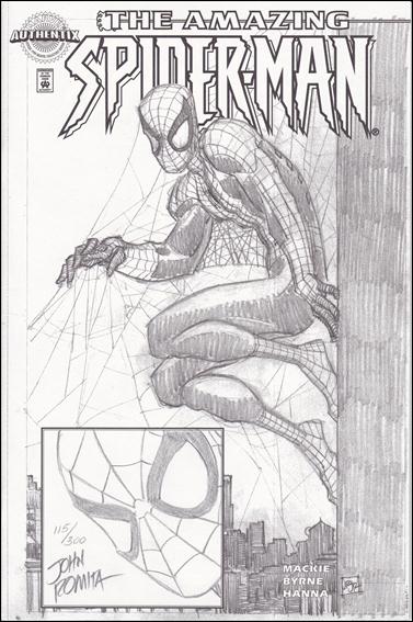 Amazing Spider-Man (1999) issue 1-G DF Authentix Cvr (Sgd & Rmkd John Romita Sr) 1/300