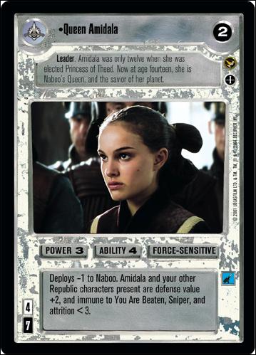 Star Wars: Theed Palace Limited (Base Set) card 91 Queen Amidala (Alternate Image)