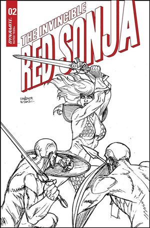 Invincible Red Sonja issue 2-N Joseph Michael Linsner 1:25 Black & White Cover
