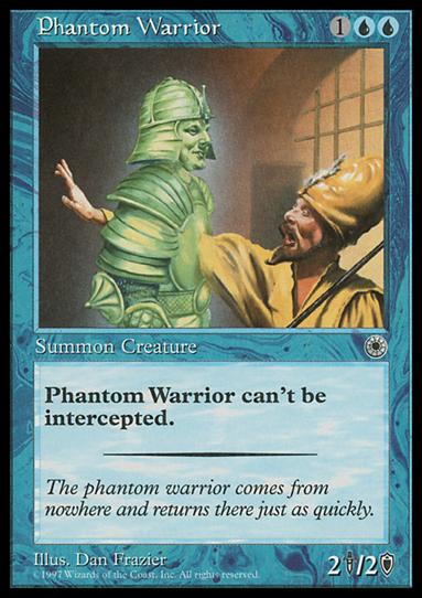 Magic the Gathering: Portal (Base Set) card 65 Phantom Warrior