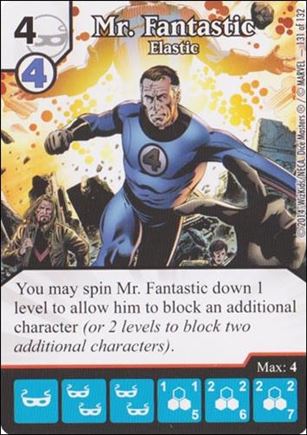 Marvel Dice Masters Avengers vs. X-Men  card 131 Mr. Fantastic: Elastic