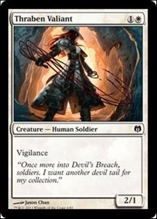Magic the Gathering: Duel Decks: Heroes vs. Monsters (Base Set) card 6 Thraben Valiant