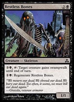 Magic the Gathering: Guildpact (Base Set) card 58 Restless Bones