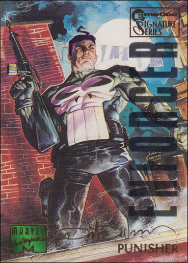 1995 Marvel Masterpieces (Multi-Foil E-Motion Parallel Base Set) card 79 Punisher