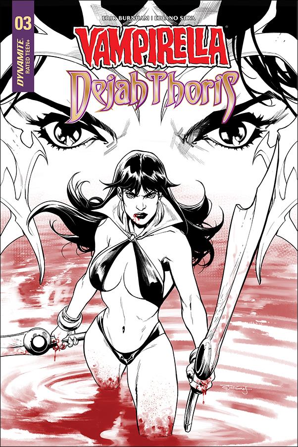 Vampirella/Dejah Thoris issue 3-I Stephen Segovia 1:25 Black & White Cover