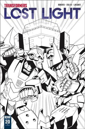 Transformers: Lost Light issue 20-C Jack Lawrence 1:10 Black & White Cover