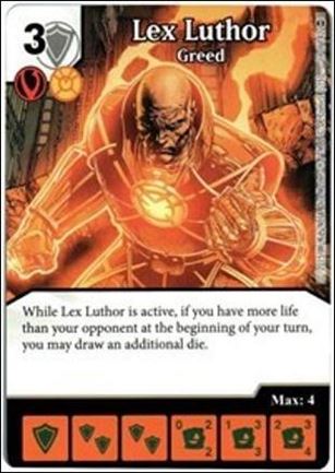 DC Comics Dice Masters War of Light card 19 Lex Luthor: Greed