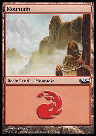Magic the Gathering: 2010 Core Set (Base Set) card 245 Mountain