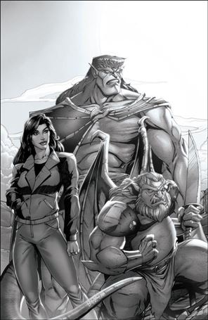 Gargoyles (2022) issue 1-T Ryan Kincaid Unknown Comics B&W Virgin  Cover