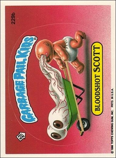 Garbage Pail Kids: Series 06 (Base Set) card 229b Bloodshot Scott