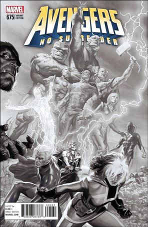 Avengers (1963) issue 675-J Alex Ross 1:200 Black and White Cover