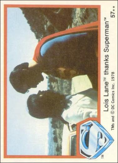 Superman (Movie) Series 1 (Base Set) card 57 Lois Lane thanks Superman