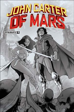 John Carter of Mars (2022) issue 5-M Vincenzo Carratu B&W Cover