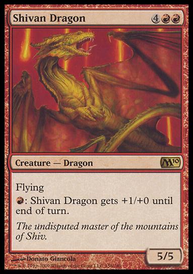 Magic the Gathering: 2010 Core Set (Base Set) card 156 Shivan Dragon