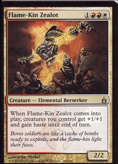 Magic the Gathering: Ravnica (Base Set)  card 206 Flame-Kin Zealot