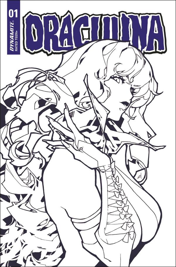 Draculina (2022) issue 1-T Rose Besch 1:30 Black & White Cover