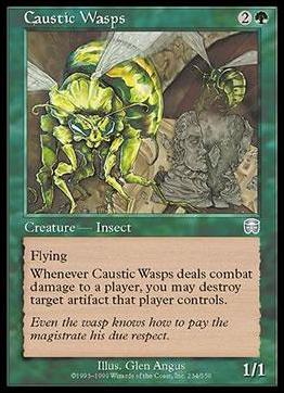 Magic the Gathering: Mercadian Masques (Base Set) card 234 Caustic Wasps