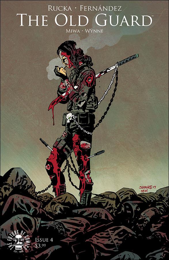 Old Guard issue 4-B Chris Samnee Spawn Month Cover