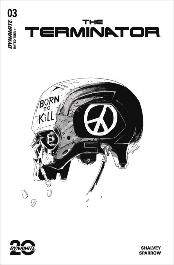 Terminator (2024) issue 3-J Declan Shalvey B&W 1:10 Cardstock Cover