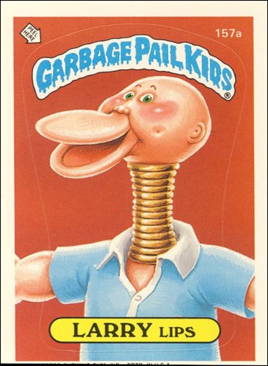 Garbage Pail Kids: Series 04 (Base Set) card 157a Larry Lips