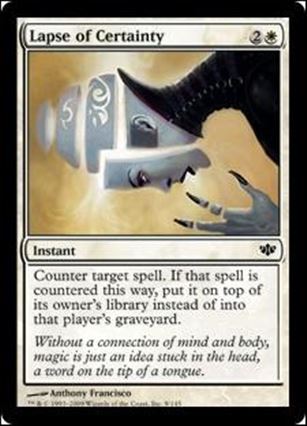 Magic the Gathering: Conflux (Base Set) card 9 Lapse of Certainty