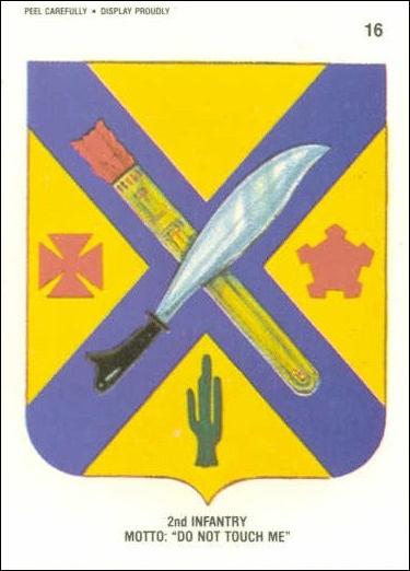 Desert Storm: Series 1 (Sticker Subset) card 16 2nd Infantry