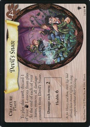 Harry Potter: Quidditch Cup (Base Set) card 34 Devil's Snare